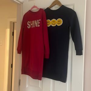 Never worn girls sweatshirts dresses